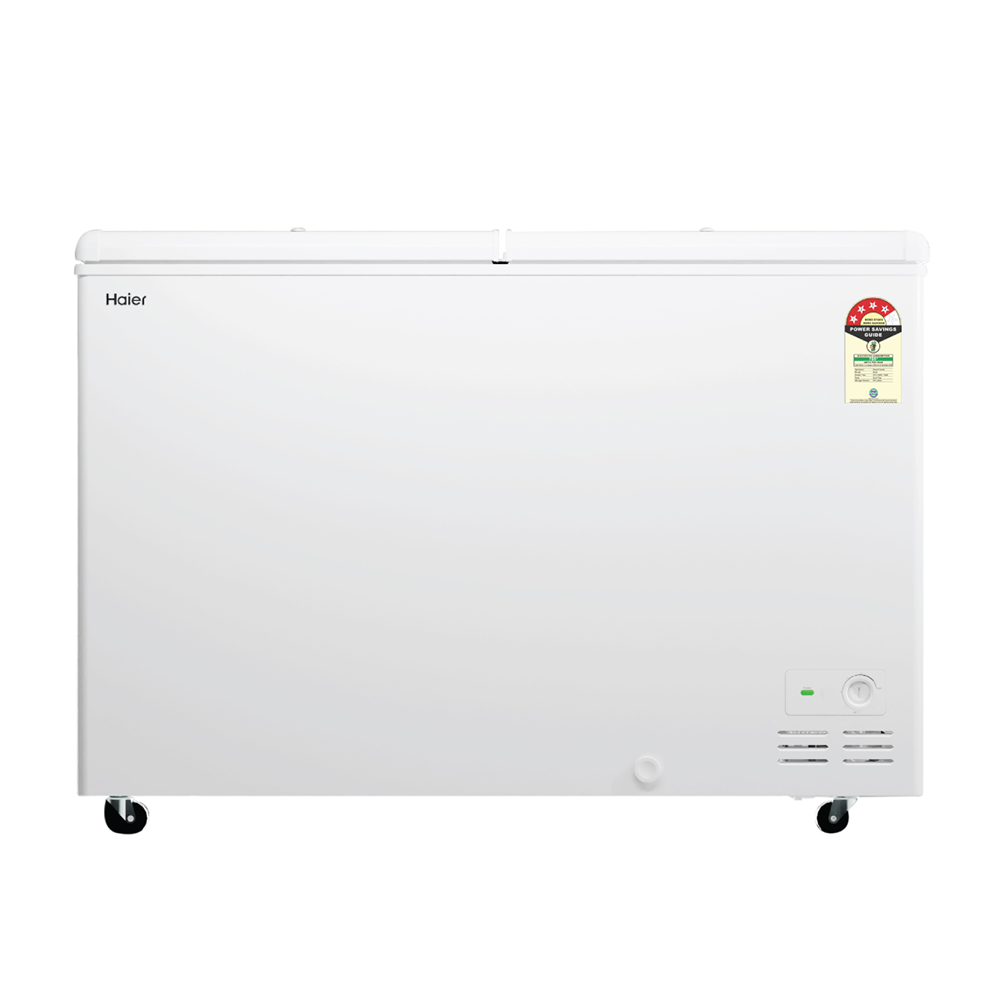 Haier Deep Freezer 320L, Hard Top Convertible Double Door (White)